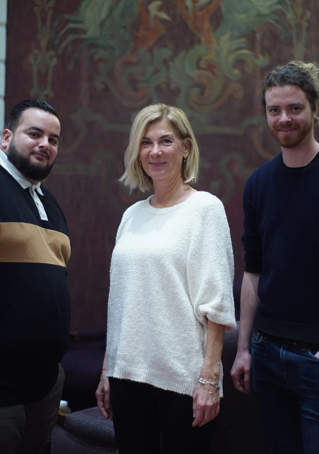 Sofiane Chalal et Michèle Laroque avec Lucas